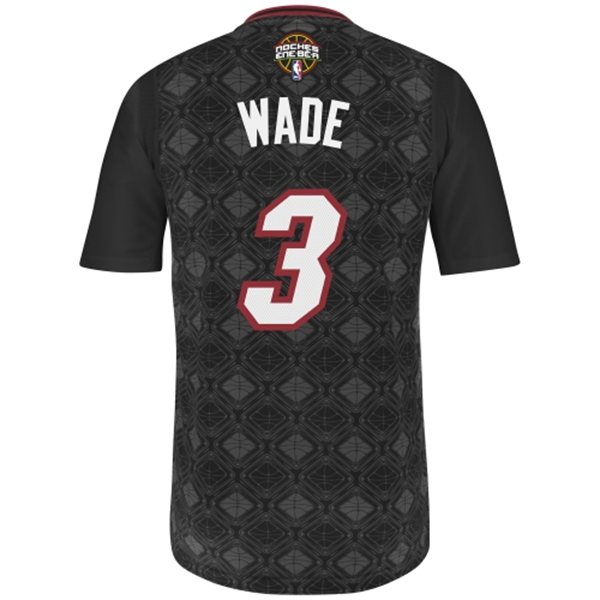 2014 latin night miami heat 3 dwyane wade swingman jersey-back